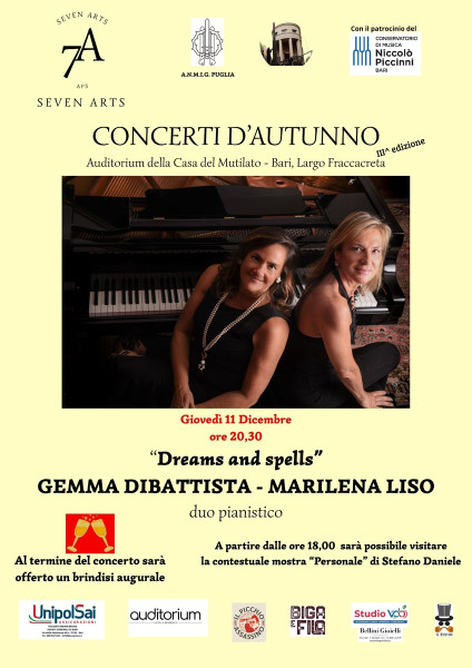 Dreams and Spells: il Duo Dibattista-Liso chiude la terza edizione dei Concerti d’Autunno