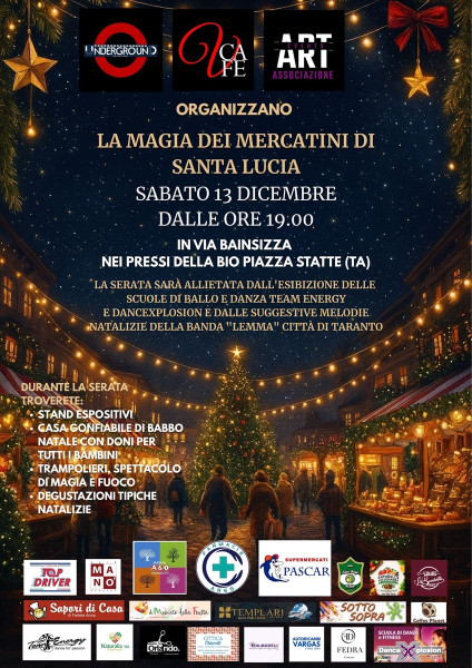LA MAGIA DEI MERCATINI DI SANTA LUCIA STA PER ARRIVARE!