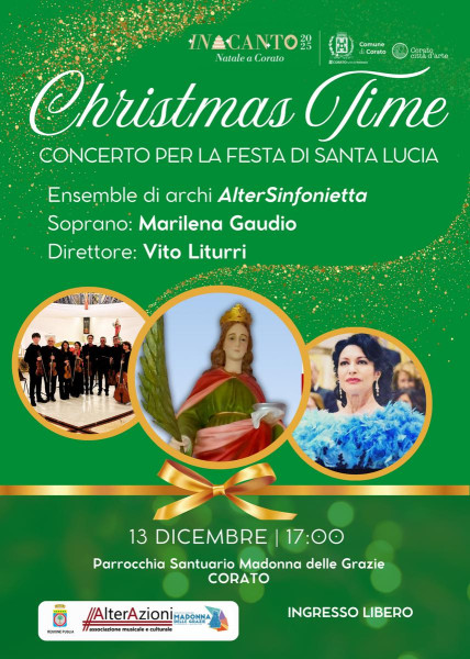"Christmas Time": la Musica di AlterAzioni per la Festa di Santa Lucia.