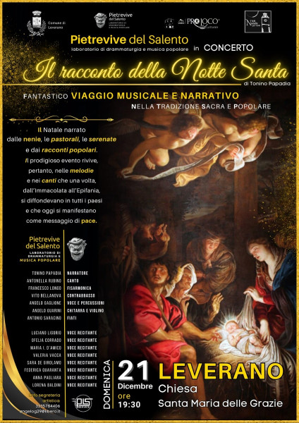 IL RACCONTO DELLA NOTTE SANTA. Fantastico viaggio musicale e narrativo nella tradizione sacra e popolare.