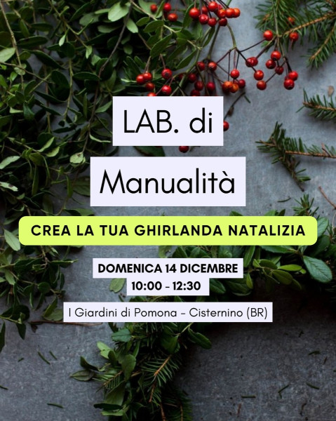 Lab. di Manualità Crea la tua ghirlanda natalizia