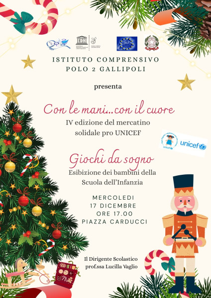 I bambini dell' I.C. Polo2 di Gallipoli festeggiano il Natale tra musica e solidarietà