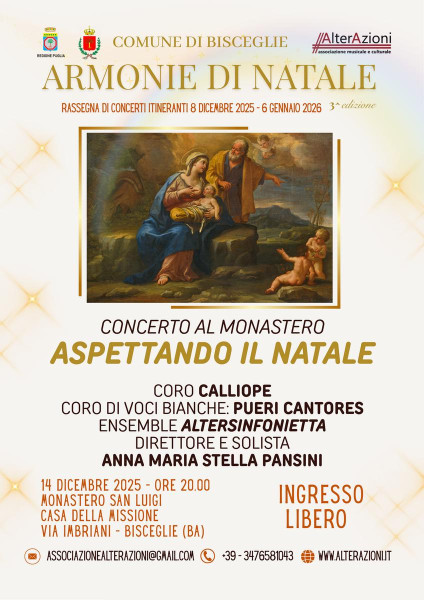 Con le Armonie di AlterAzioni Canto di Natale al Monastero