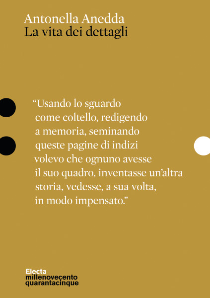 Presentazione del volume La vita dei dettagli di Antonella Anedda