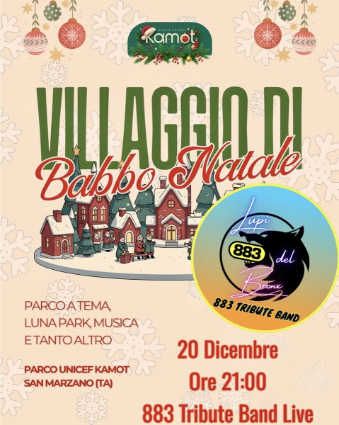 Live dei Lupi del Bronx 883 Tribute Band al Villaggio di Babbo Natale