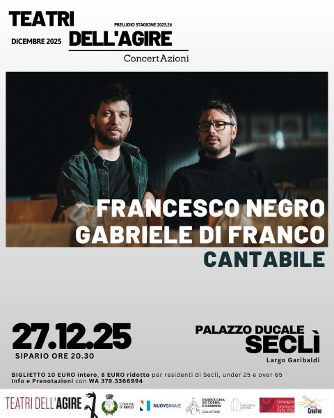 Francesco Negro  e Gabriele di Franco presentazione di CANTABILE