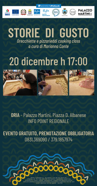 STORIE DI GUSTO: Orecchiette e pizzarieddi cooking class
