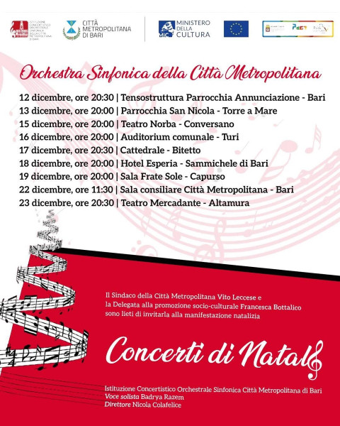 Badrya e l'orchestra sinfonica della Città Metropolitana di Bari