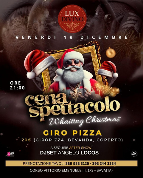 La Tua Pre-Disco inizia a Cena: Assicurati il tavolo per il Waiting Christmas!