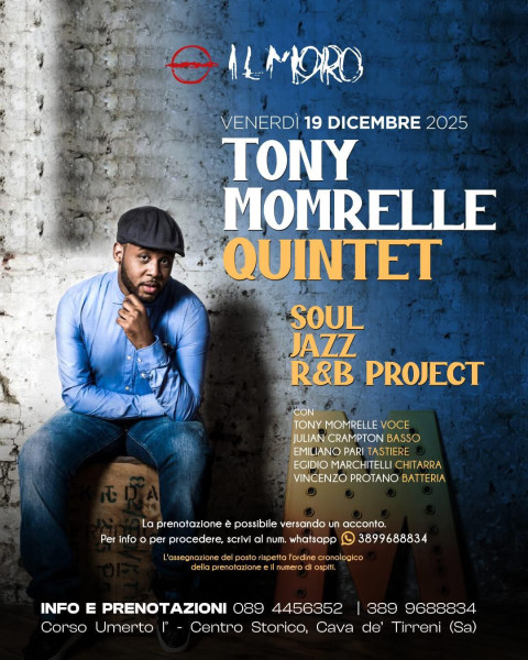 Tony Momrelle quintet - soul, jazz e R&B project