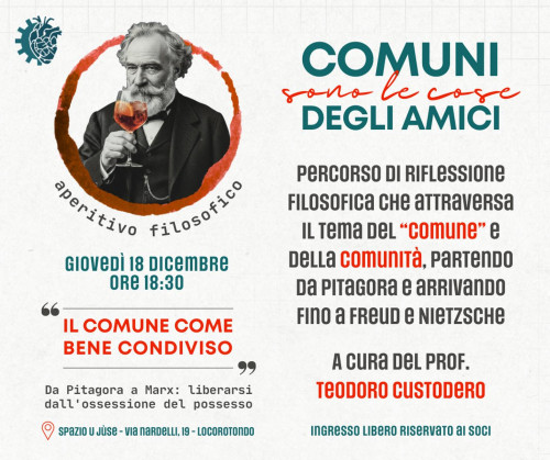 Comuni sono le cose degli Amici | Aperitivo filosofico