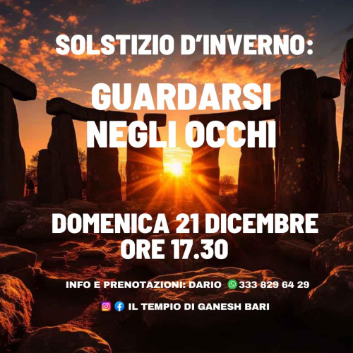Solstizio d'inverno: guardarsi negli occhi