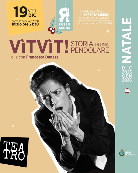 ViTViT! Storia di una pendolare di e con Francesca Danese