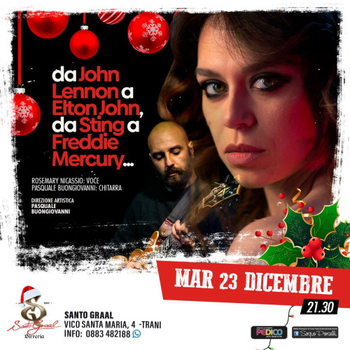 ...da John Lennon a Elton John, da Sting a Freddie Mercury..... Rosemary Nicassio live a Trani