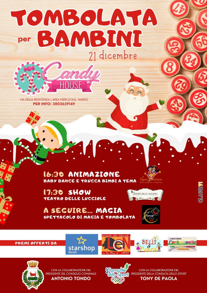 TOMBOLATA PER BAMBINI AL CANDY HOUSE DI NARDO'