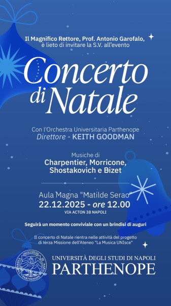 Concerto di Natale dell’Orchestra dell’Università Parthenope