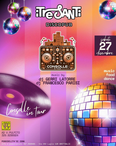 Consolle in tour - le migliori hit sul vinile