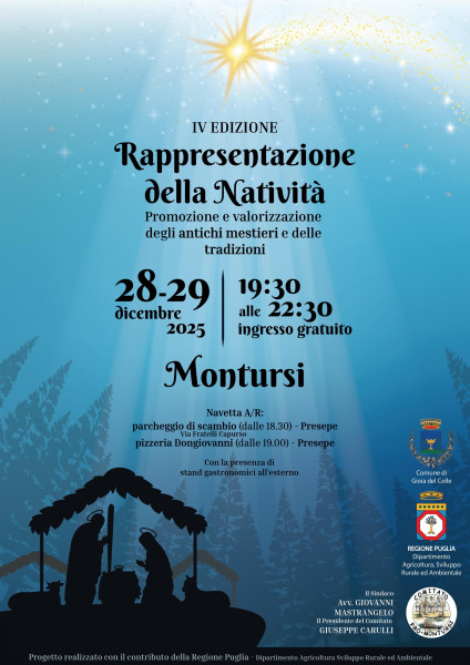 Quarta edizione del presepe vivente di Montursi