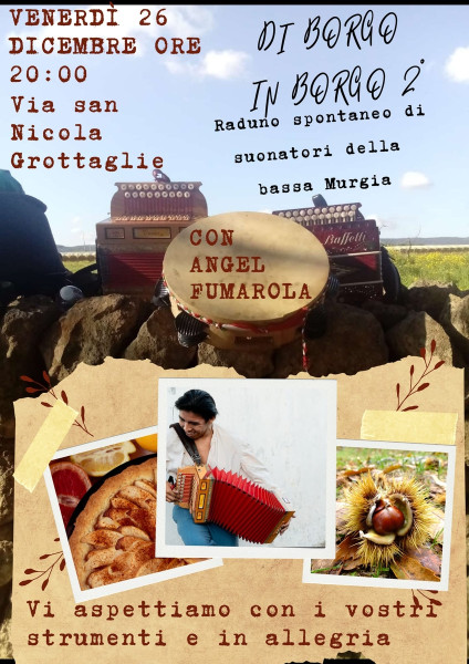 DI BORGO IN BORGO 2nda edizione - Pizzica e musica popolare al raduno spontaneo di suonatori della Bassa Murgia