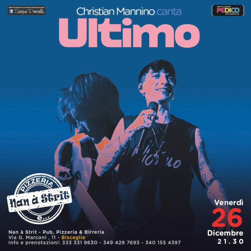 Christian Mannino canta Ultimo a Bisceglie