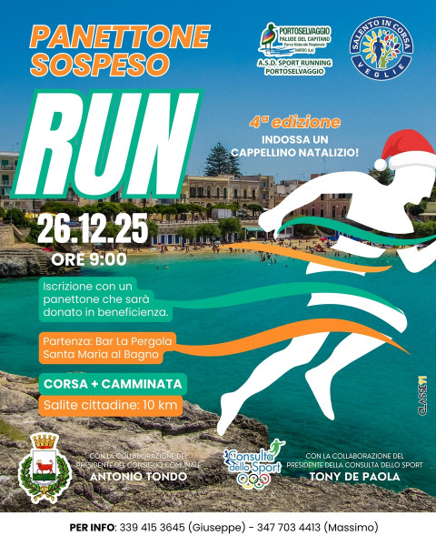 A Nardò la 4ª Edizione del Panettone Sospeso Run. Evento solidale