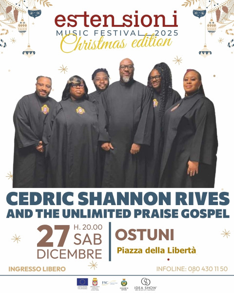 Estensioni Music&Light Festival | XMAS Edition presenta Cedric Shannon Rives and the  Unlimited Praise Gospel