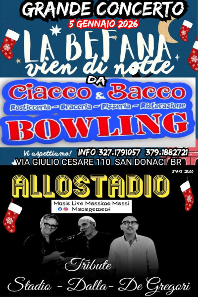 CONCERTO DELLA BEFANA  DALLA STADIO DE GREGORI