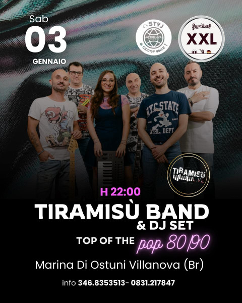 Sabato 3 Gennaio  Tiramisù Band & DJ Set