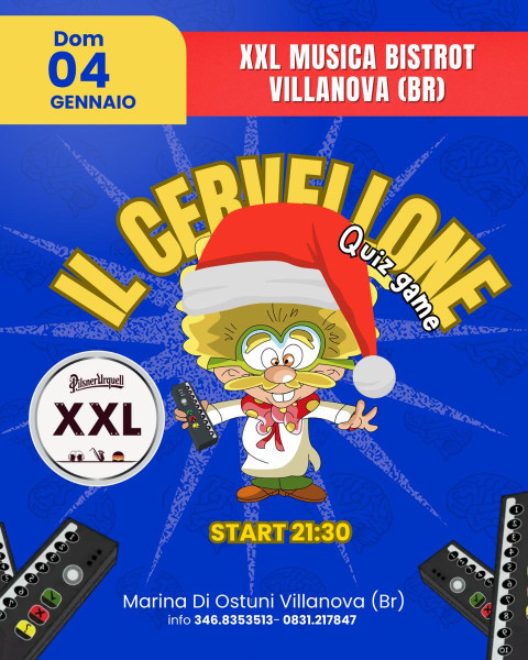 Domenica 4 Gennaio  Il Cervellone Quiz Game