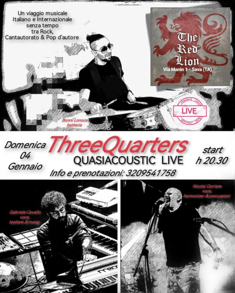 ThreeQuarters #LIVE@Red Lion - Sava (Ta)