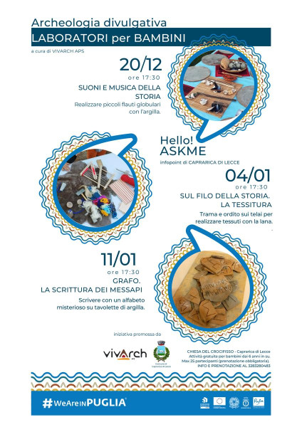 Laboratori di Archeologia divulgativa per ragazzi