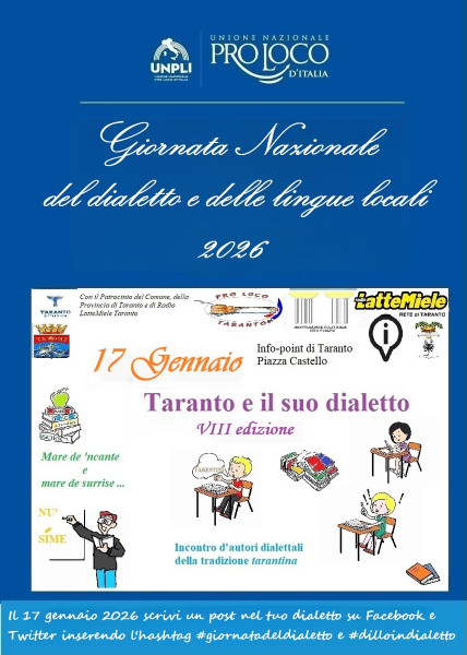 Giornata Nazionale del dialetto e delle lingue locali. Taranto e il suo dialetto. VIII edizione