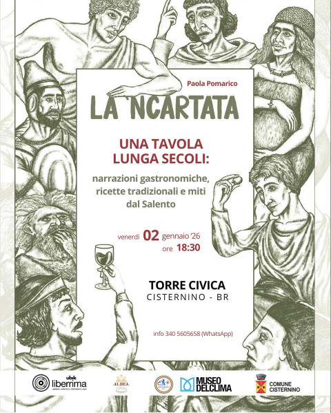 LA 'NCARTATA, presentazione del libro e degustazione gastronomica