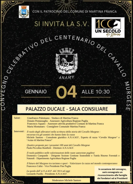 Convegno celebrativo del centenario del Cavallo Murgese