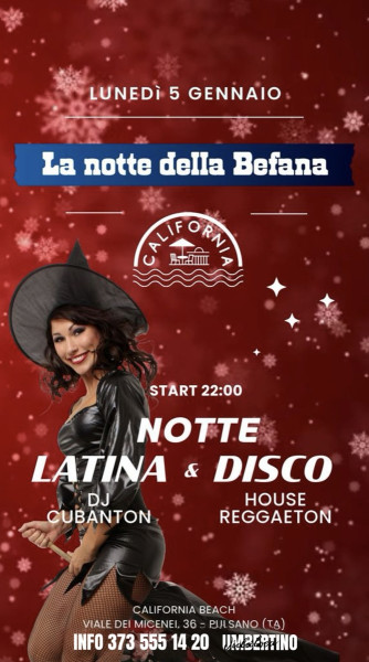 La notte della Befana! Latina e Disco