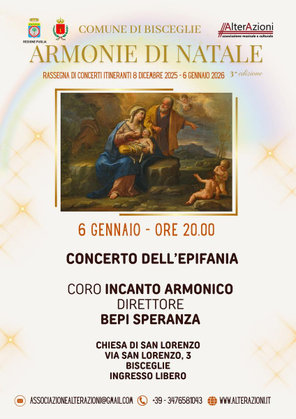 Bepi Speranza dirige il Concerto dell’Epifania per la chiusura delle Armonie di Natale di AlterAzioni