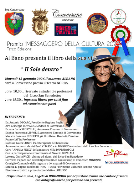 Premio "Messaggero della Cultura 2025" Albano