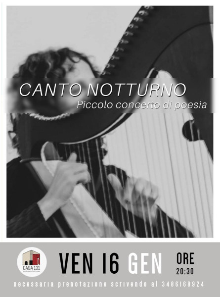 CANTO NOTTURNO  Uno spettacolo poetico-musicale