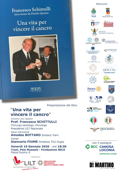 Presentazione libro "Una vita per vincere il cancro" – Prof. Schittulli