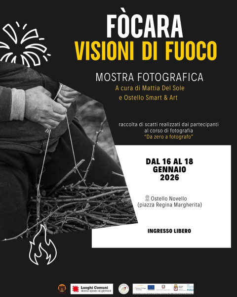 Mostra fotografica Fòcara Visioni di Fuoco Venerdì 16 gennaio 2026 a Novoli