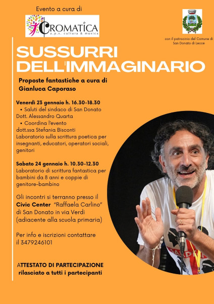 Sussurri dell'Immaginario, a San Donato laboratori di scrittura per adulti e bambini