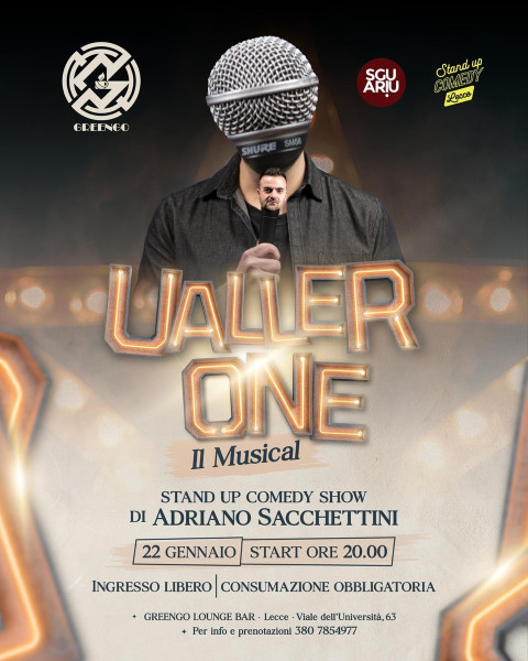 Adriano Sacchettini in "Ualler One" stand up al GreenGo