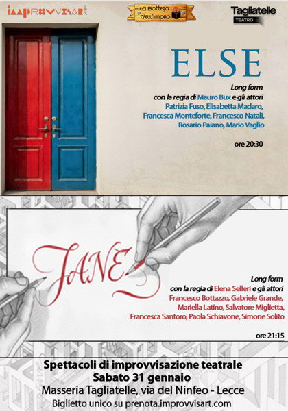 Else e Jane  spettacoli di improvvisazione teatrale