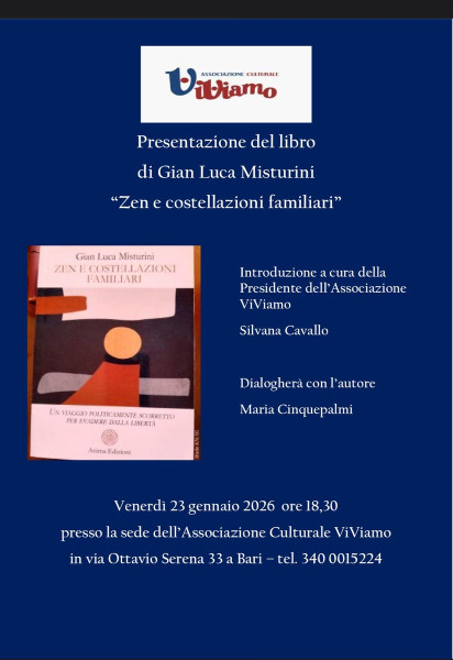 Presentazione del Libro ZEN E COSTELLAZIONI FAMILIARI