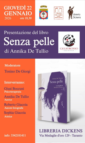 Presentazione del libro " Senza pelle" di Annika De Tullio