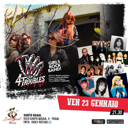 4 troubles - Girls rock band live a Trani