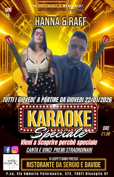 KARAOKE SPECIALE con Hanna & Raff