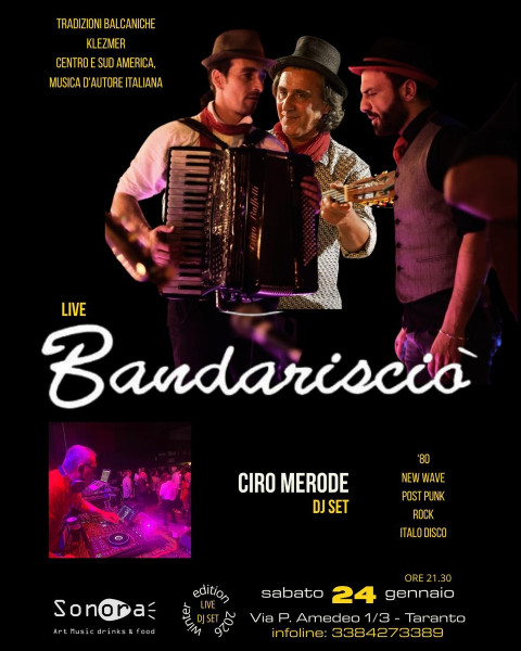 Live: Bandarisció + Dj set: Ciro Merode