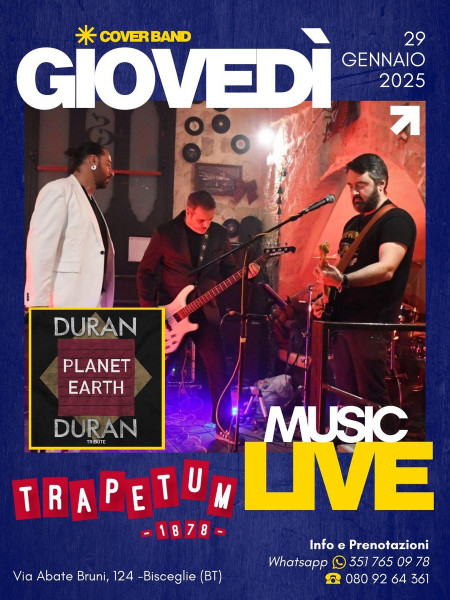 PLANET EARTH tributo ai Duran Duran live a Bisceglie