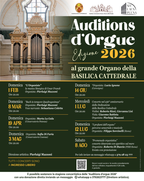 Inaugurazione stagione concertistica d'organo a Monopoli